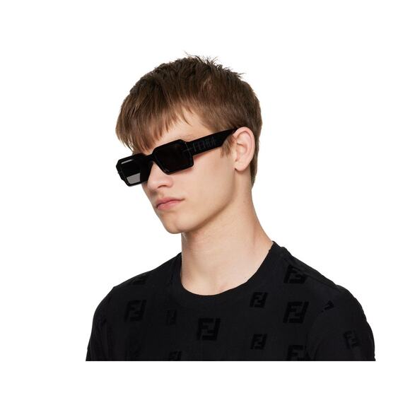 NEW! FENDI FE40073U 50E BROWN BLUE MEN'S AUTHENTIC SUNGLASSES MADE IN ITALY - Picture 5 of 12